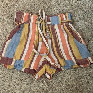 Stripe Linen Shorts